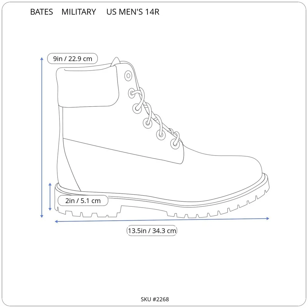 Bates‎ Tactical Boots Mens 14 Brown NIB Side Zip Suede E06511 Military Outdoor
